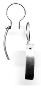 HARK $75-sterling silver earrings with mizzy texture (3/4" long not including ear wire)